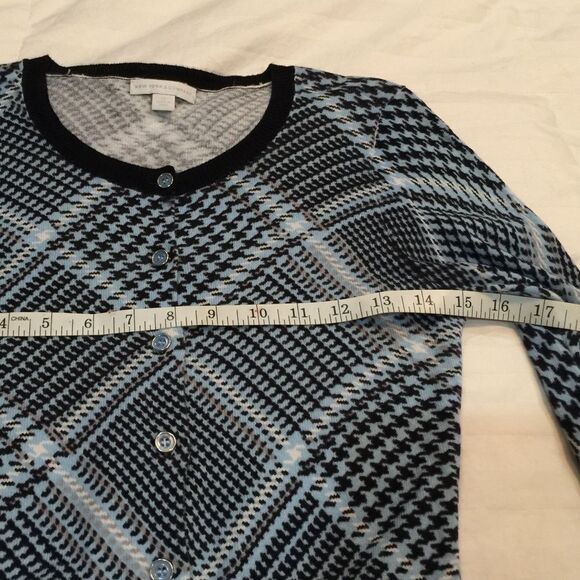 New York & Company Light Blue/Black/White Cardigan - Picture 3 of 6